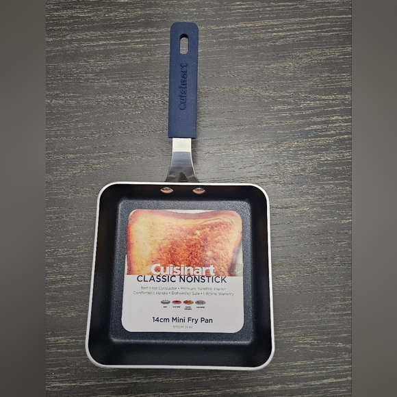 Cuisinart, Blue Classic Non-Stick Mini Square Frying Pan. Dishwasher Safe. New - Picture 1 of 4